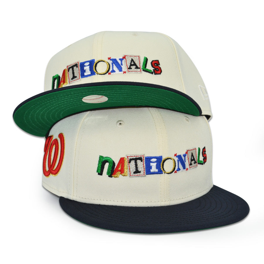 Washington Nationals "RANSOM NOTES" Exclusive New Era 59Fifty Fitted Hat - Chrome/Black