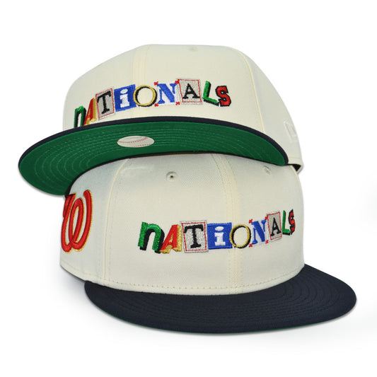 Washington Nationals "RANSOM NOTES" Exclusive New Era 59Fifty Fitted Hat - Chrome/Black