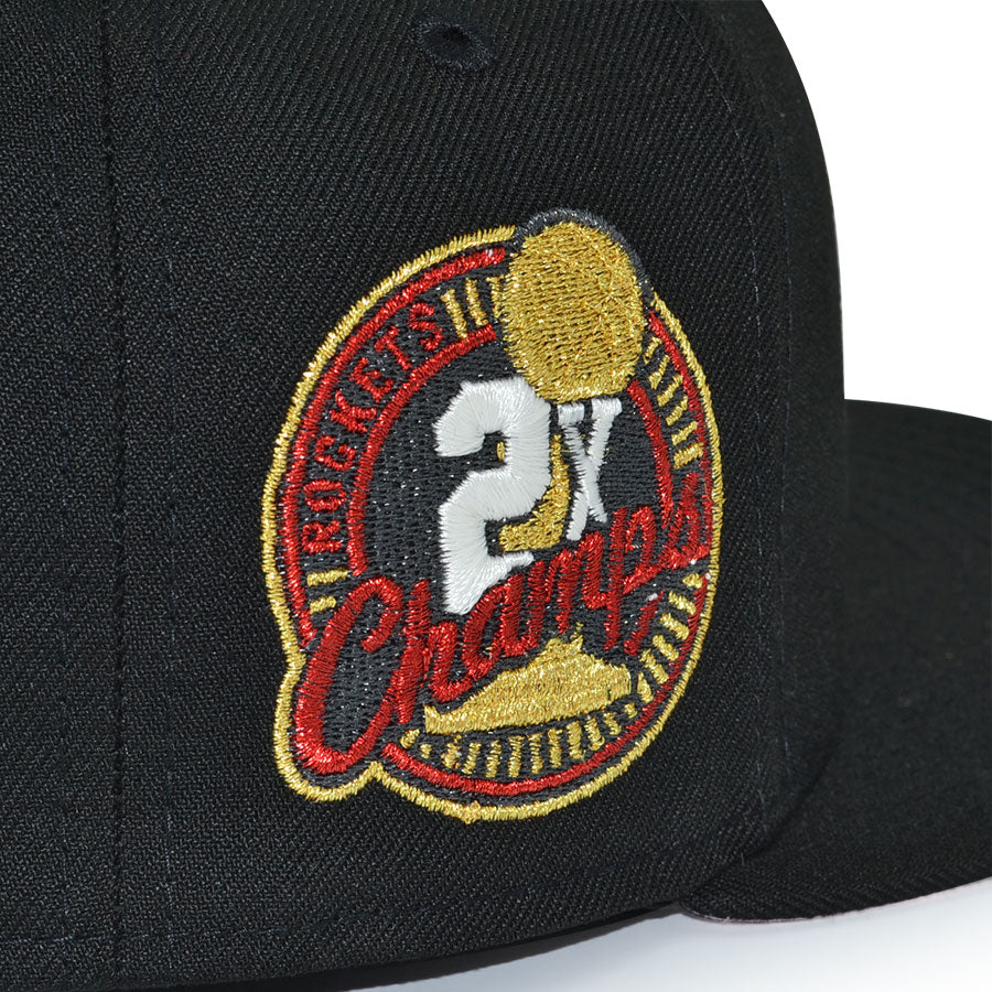 Houston Rockets "PINKY BLAST" Exclusive New Era 59Fifty Fitted Hat - Black/Pinky UV