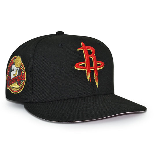 Houston Rockets "PINKY BLAST" Exclusive New Era 59Fifty Fitted Hat - Black/Pinky UV