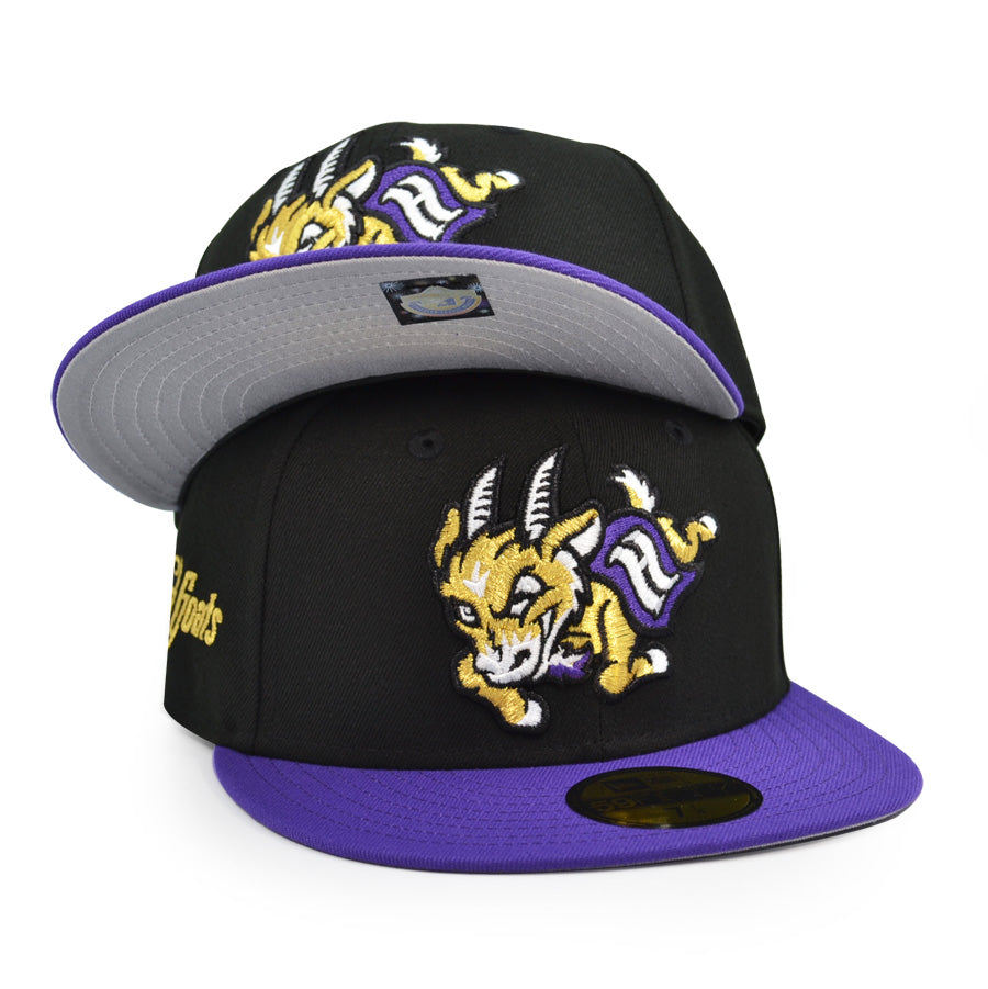 Hartford Yard Goats MILB Exclusive New Era 59Fifty Fitted Hat - Black/Purple