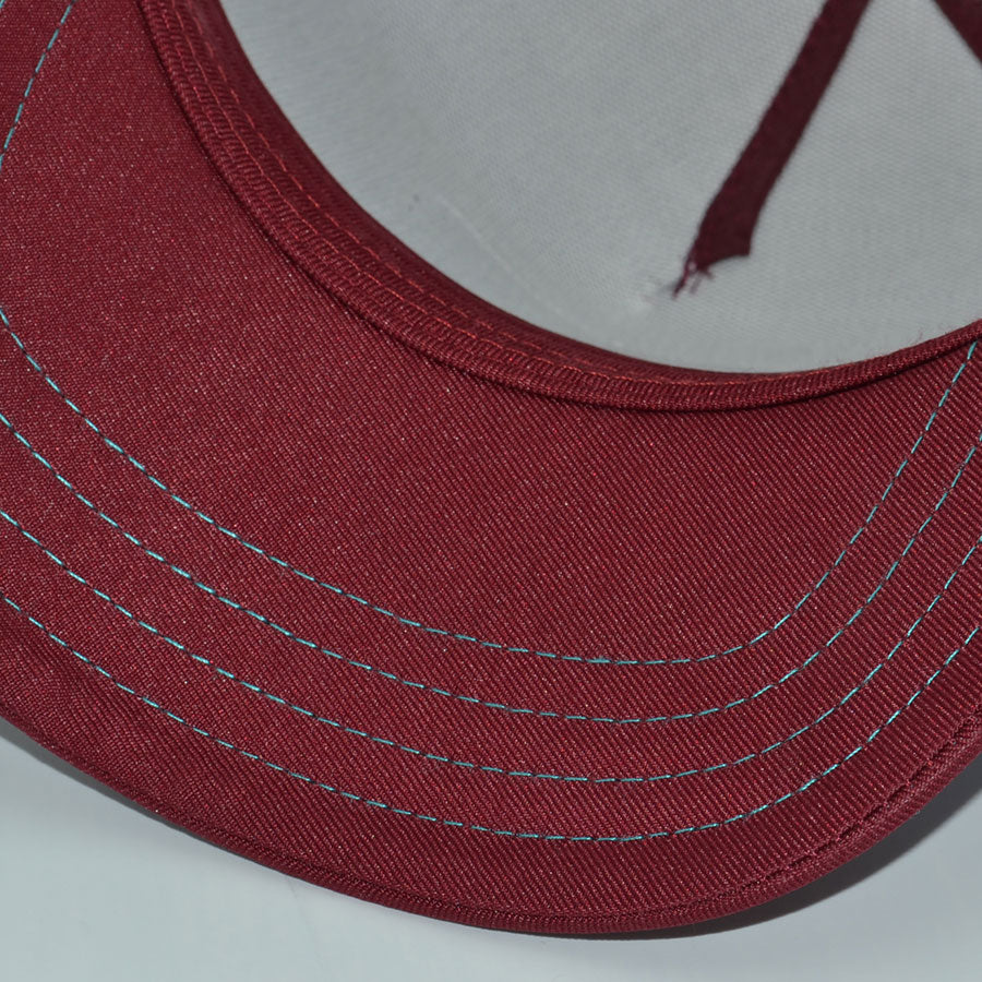 THE FULL PIT BULL Goorin Bros Mesh Trucker Snapback Hat - Blue Fade/Maroon