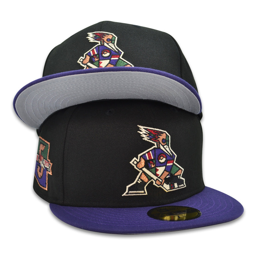 Tucson Roadrunners 5TH ANNIVERSARY Exclusive New Era 59Fifty AHL Fitted Hat - Black/Purple