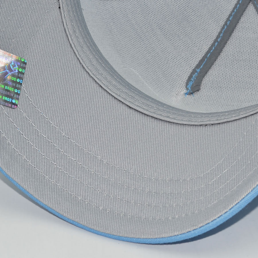 THE SAVAGE TIGER Goorin Bros Mesh Trucker Snapback Hat -Sky