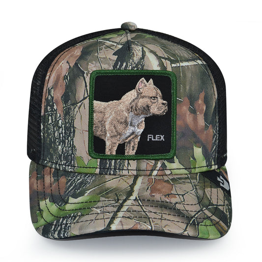 THE DECEPTIVE PIT BULL Goorin Bros Mesh Trucker Snapback Hat - Real Tree Camo/Black