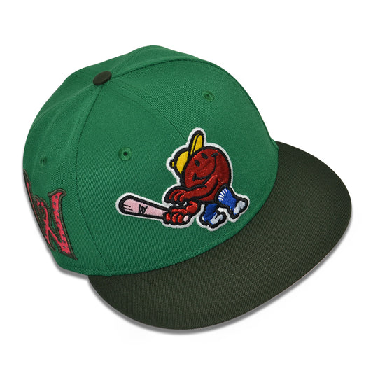 Worcester Woo Sox "WOOTERMELON" Exclusive New Era 59Fifty Fitted Hat - Kelly/Dark Seaweed