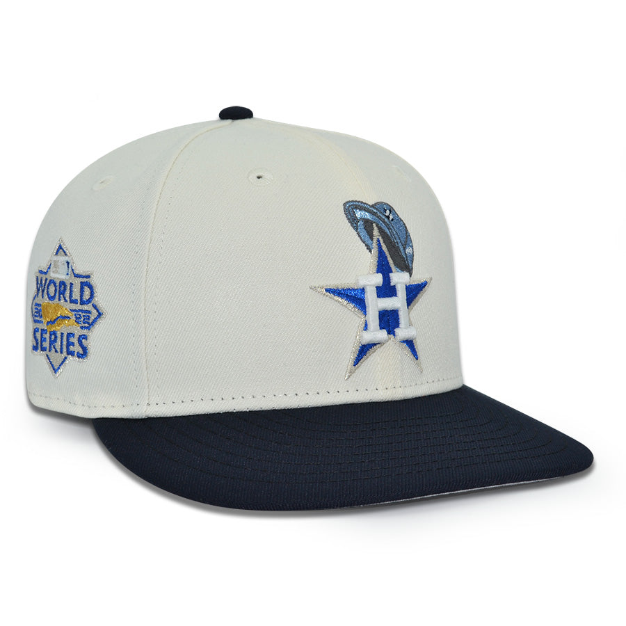 Houston Astros "HAT on HAT" Exclusive New Era 59Fifty Fitted Hat - Chrome/Navy