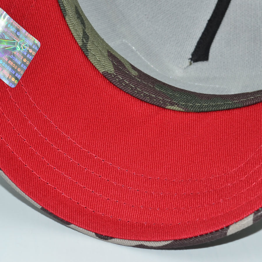 THE PANTHERS CAMO STRIKE Goorin Bros Mesh Trucker Snapback Hat - Woodland Camo