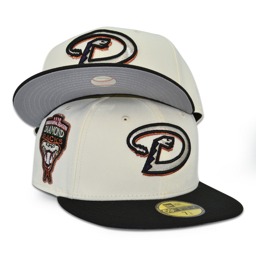 Arizona Diamondbacks "WHAT THE DAY BACKS??!!" Exclusive New Era 59Fifty Fitted Hat - Chrome/Black