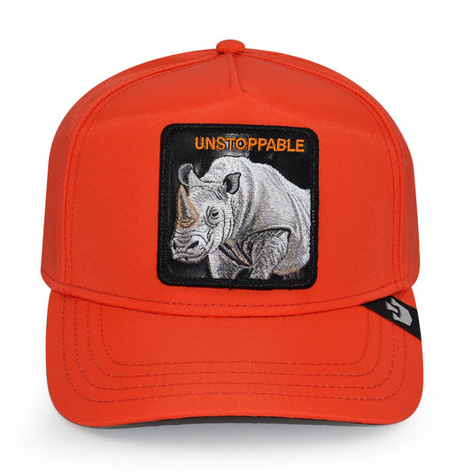THE UNSTOPPABLE RHINO Goorin Bros Mesh Trucker Snapback Hat - Orange
