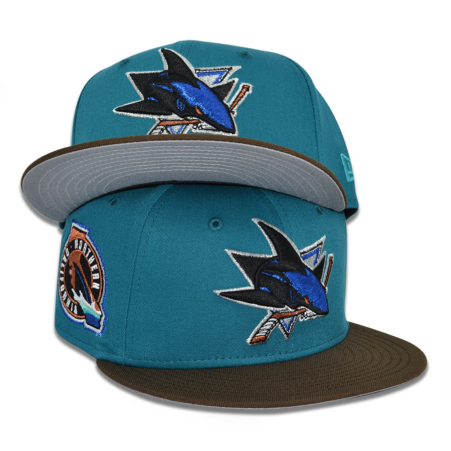 San Jose Sharks "ABYSS" Exclusive New Era 59Fifty Fitted Hat - Teal/Walnut
