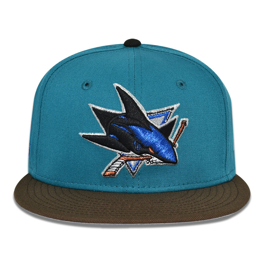 San Jose Sharks "ABYSS" Exclusive New Era 59Fifty Fitted Hat - Teal/Walnut