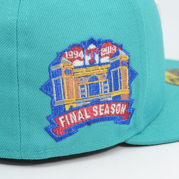 Texas Rangers FINAL SEASON Exclusive New Era 59Fifty Fitted Hat - Teal