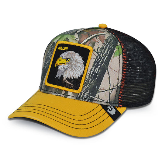 THE EAGLE EYES Goorin Bros Mesh Trucker Snapback Hat - Real Tree Camo/Yellow