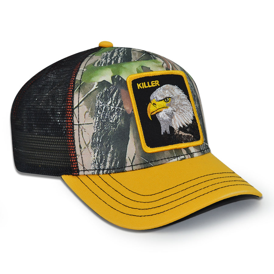 THE EAGLE EYES Goorin Bros Mesh Trucker Snapback Hat - Real Tree Camo/Yellow
