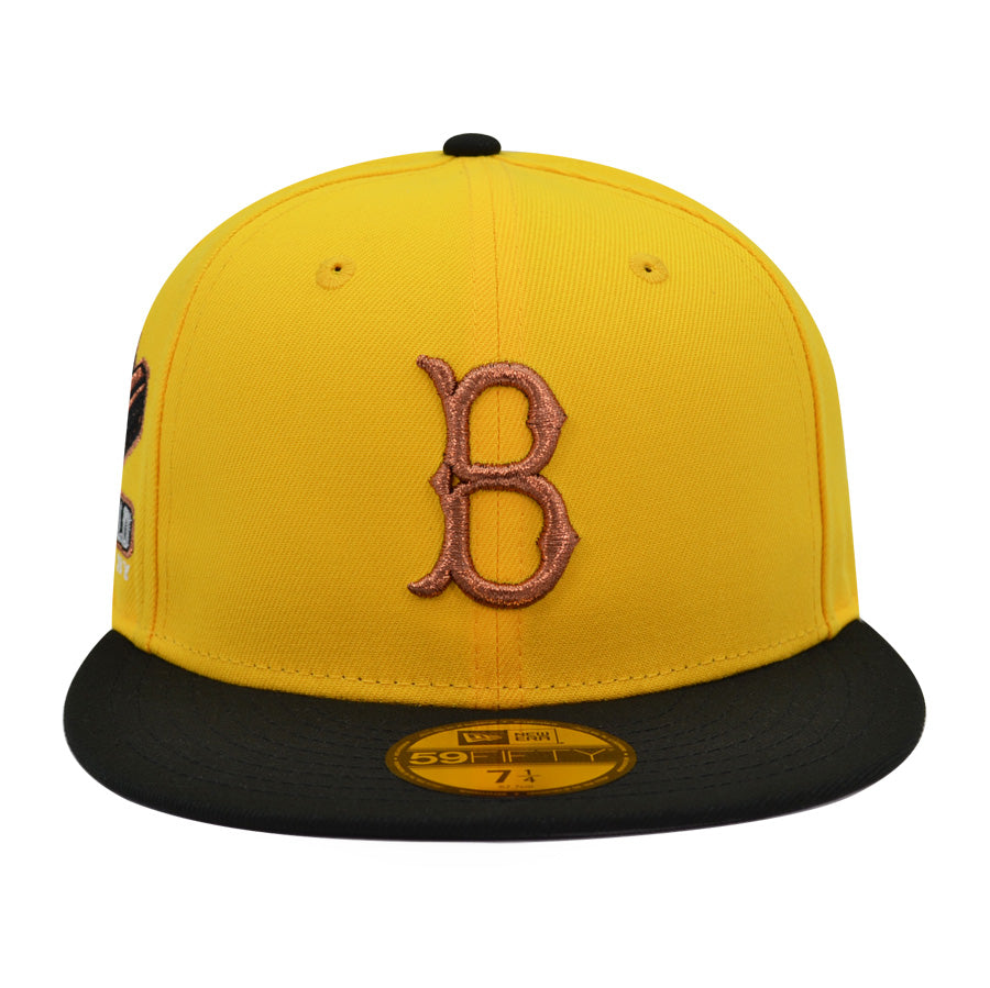 Brooklyn Dodgers Ebbets Field Exclusive New Era 59Fifty Fitted Hat - Canary Yellow/Black