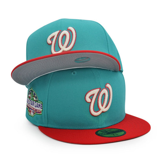 Washington Nationals 2018 ALL-STAR GAME Exclusive New Era 59Fifty Fitted Hat - Teal/Red