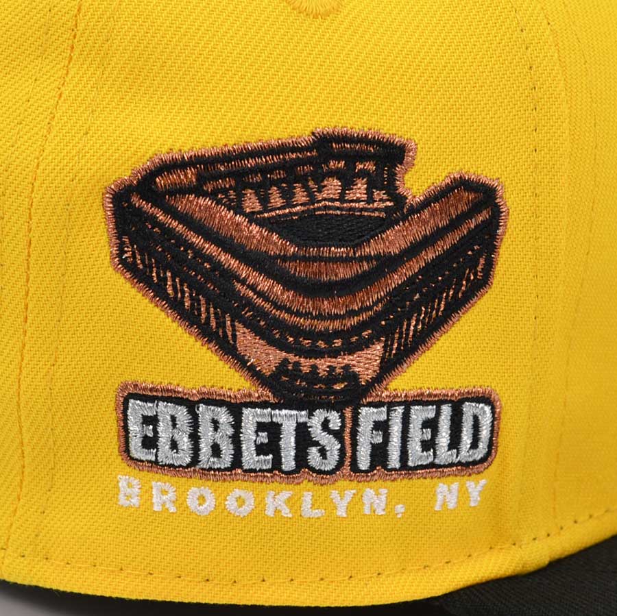 Brooklyn Dodgers Ebbets Field Exclusive New Era 59Fifty Fitted Hat - Canary Yellow/Black