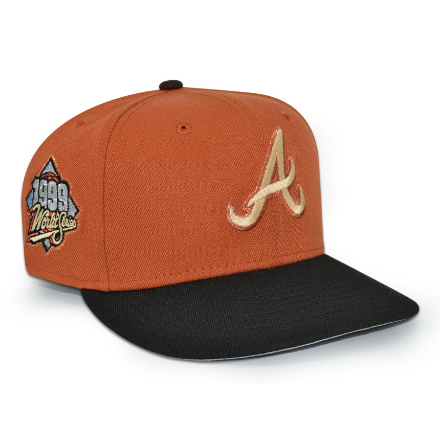 Atlanta Braves "NO TICKETS, NO SKATES" Exclusive New Era 59Fifty Fitted Hat - Rust/Black