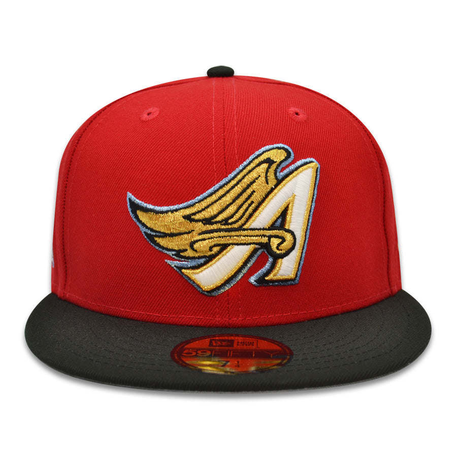 Anaheim Angels 50th ANNIVERSARY Exclusive New Era 59Fifty Fitted Hat - Red/Black