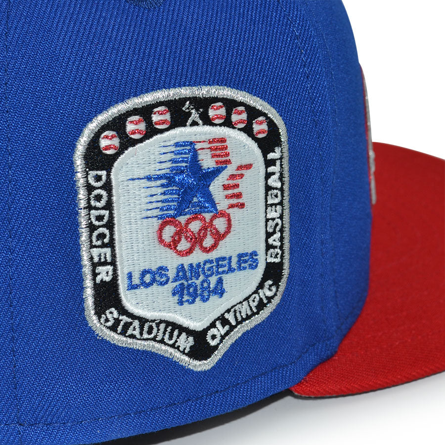Los Angeles Dodgers "MJ and em" Exclusive New Era 59Fifty Fitted Hat - Calming Blue/Scarlet