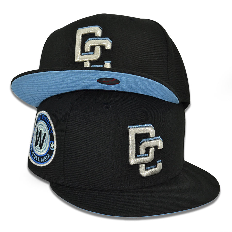 Washington Nationals "BLACK ICE" Exclusive New Era 59Fifty Fitted Hat - Black/Icy UV