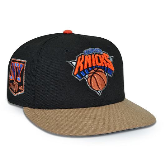 New York Knicks "BODEGA CATS" Exclusive New Era 59Fifty Fitted Hat - Black/Khaki