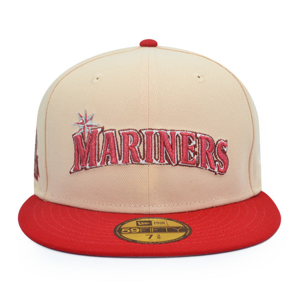 Seattle Mariners 30th Anniversary Exclusive New Era 59Fifty Fitted Hat - Mango Peach/Red