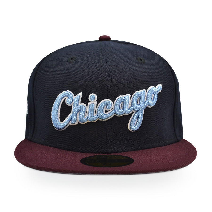 Chicago White Sox COMISKEY PARK Exclusive New Era 59Fifty Fitted Hat - Navy/Maroon