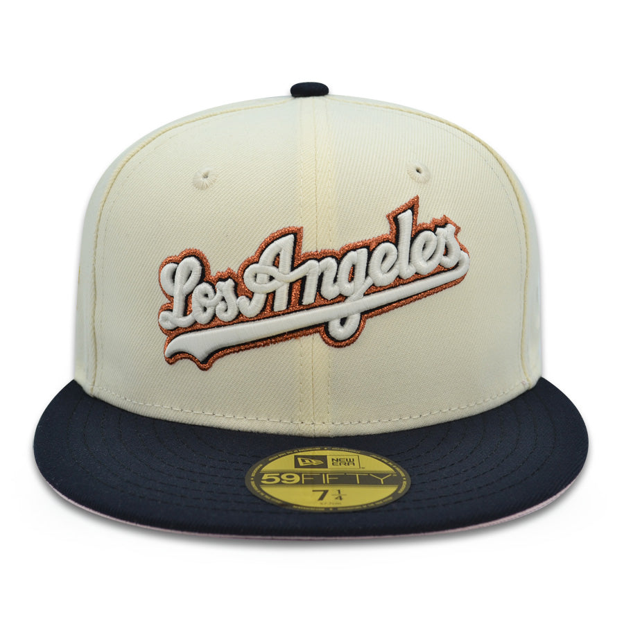 Los Angeles Dodgers "DUO ONE" Exclusive New Era 59Fifty Fitted Hat - Chrome/Navy