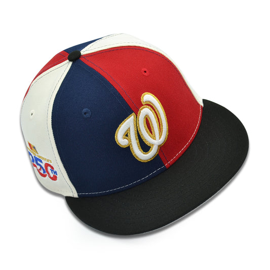 Washington Nationals "THE 250" Exclusive New Era 59Fifty Fitted Hat - Red/Navy/Chrome