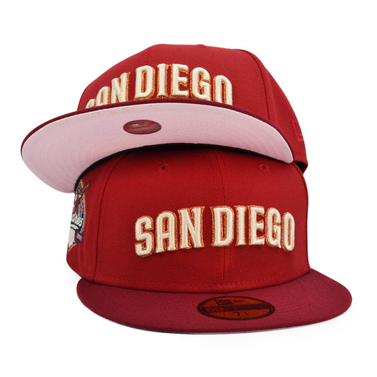 San Diego Padres 40th ANNIVERSARY Exclusive New Era 59Fifty Fitted Hat - Pinot/Cardinal
