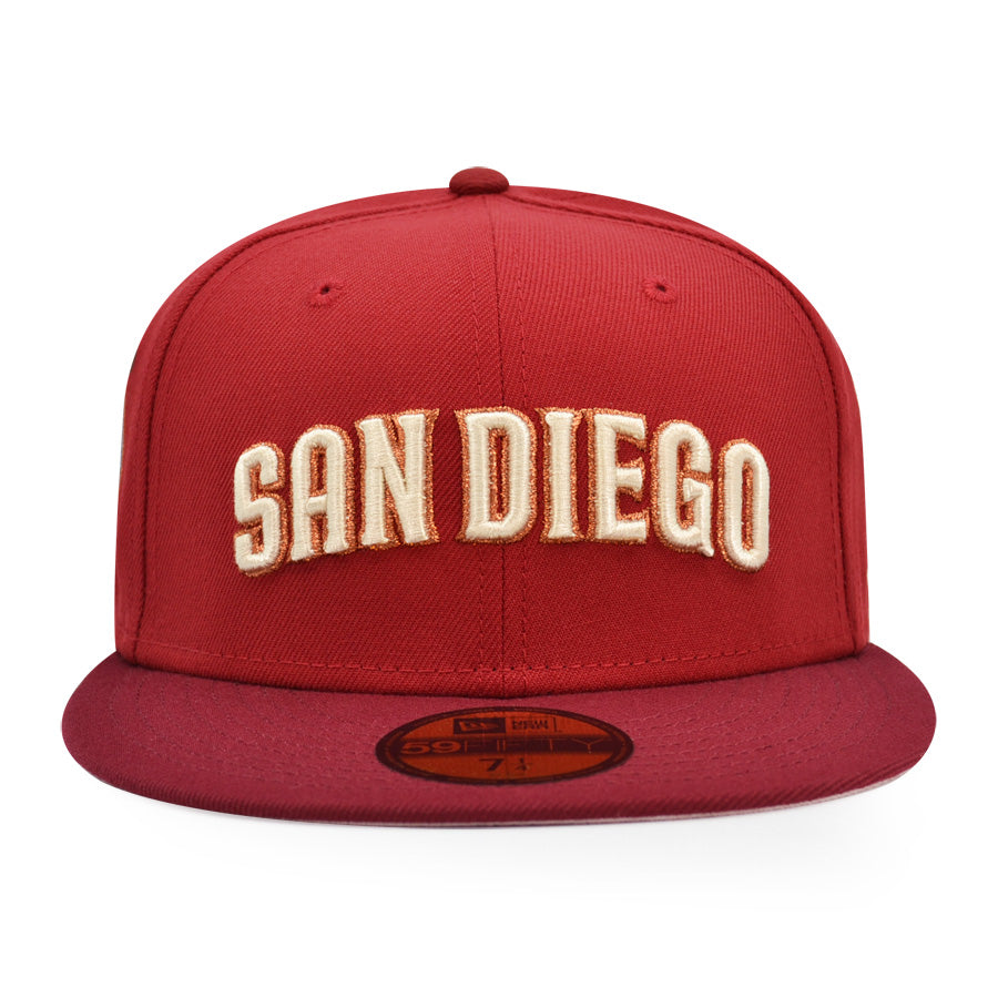 San Diego Padres 40th ANNIVERSARY Exclusive New Era 59Fifty Fitted Hat - Pinot/Cardinal