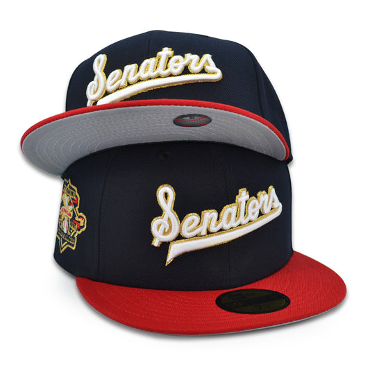 Washington Senators 100 SEASONS Exclusive New Era 59Fifty Fitted Hat - Navy/Red
