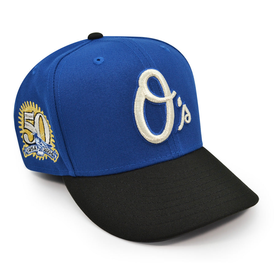 Baltimore Orioles 50th ANNIVERSARY Exclusive New Era 59Fifty Fitted Hat - SB Blue/Black