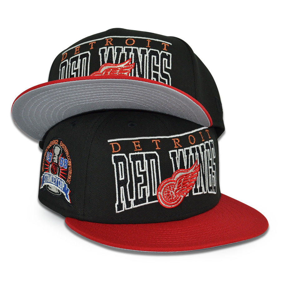 Detroit Red Wings "SPECIALTY" Exclusive New Era 59Fifty Fitted Hat - Black/Red