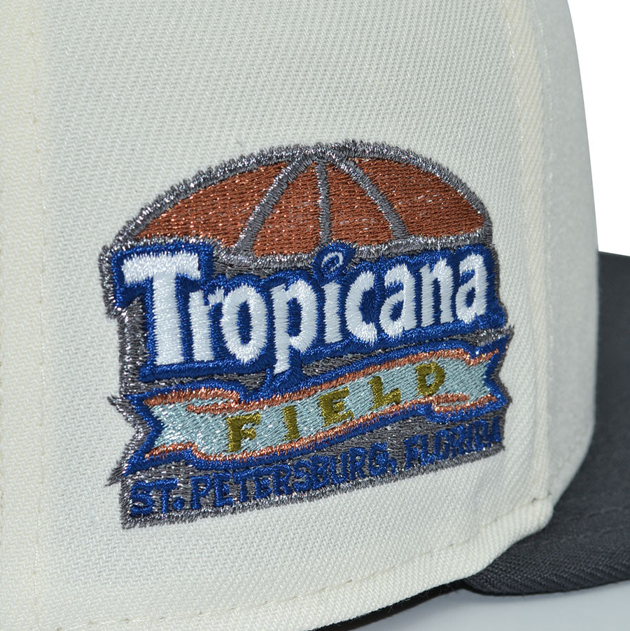 Tampa Bay Devil Rays "CLOSE KNIT" Exclusive New Era 59Fifty Fitted Hat - Chrome/Dark Graphite