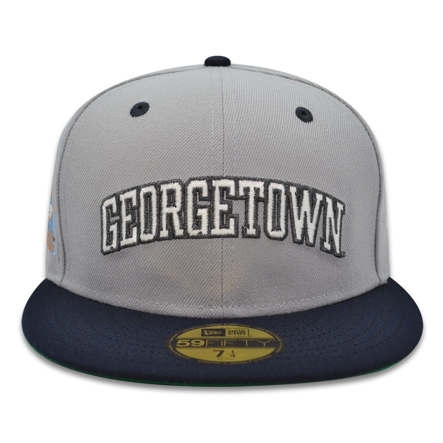 Georgetown Hoyas 1985 NCAA Championship Exclusive New Era 59Fifty Fitted NCAA Hat - Gray/Navy