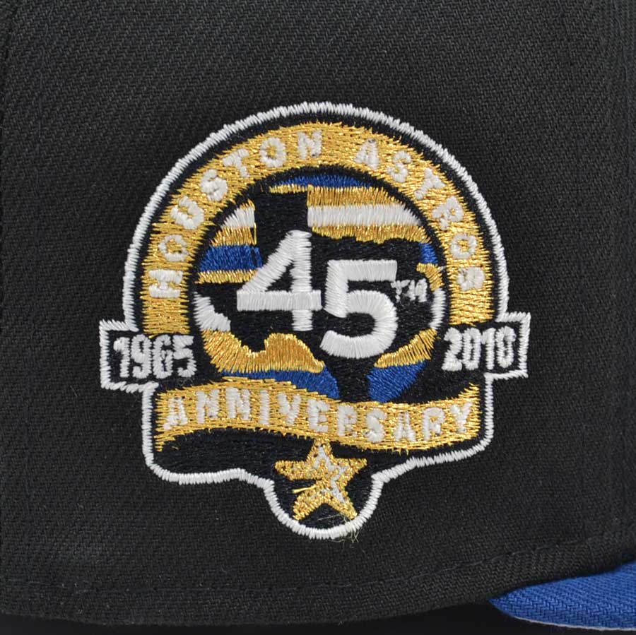 Houston Astros 45 YEARS Exclusive New Era 59Fifty Fitted Hat - Black/Royal