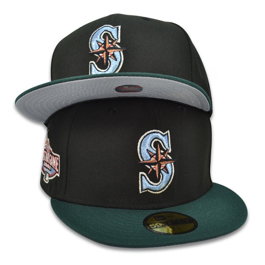Seattle Mariners 2001 ALL-STAR GAME Exclusive New Era 59Fifty Fitted Hat - Black/Forest