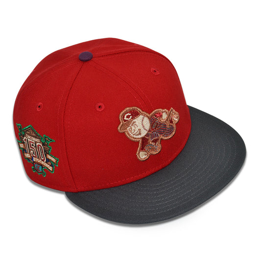 Cincinnati Reds "CODENAME" Exclusive New Era 59Fifty Fitted Hat - Scarlet/Dark Graphite