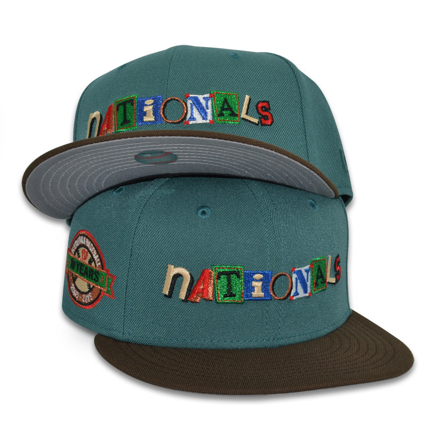 Washington Nationals "HOLIDAY SZN" Exclusive New Era 59Fifty Fitted Hat - Pine Needle/Walnut