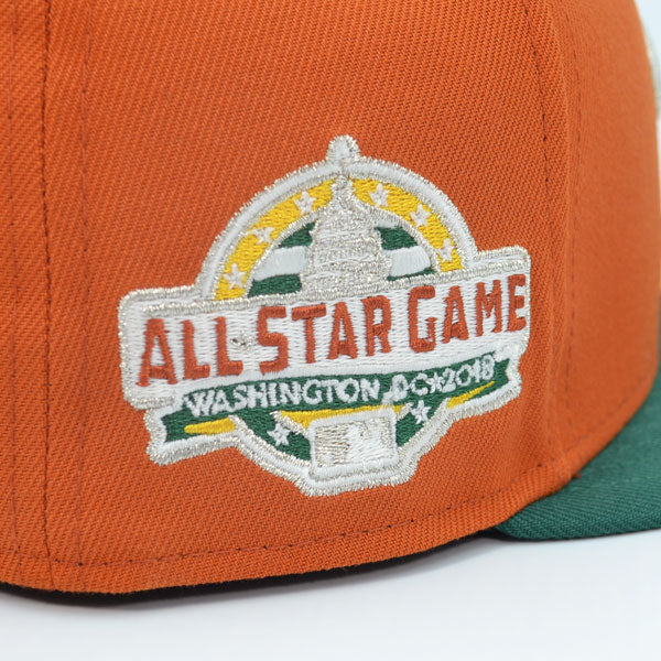 Washington Nationals 2018 ASG Exclusive New Era 59Fifty Fitted Hat - Flight Orange/Evergreen