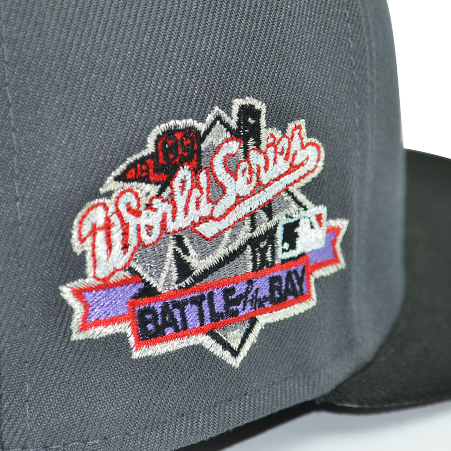Oakland Athletics "OLD AMBER" Exclusive New Era 59Fifty Fitted Hat - Dark Graphite/Black