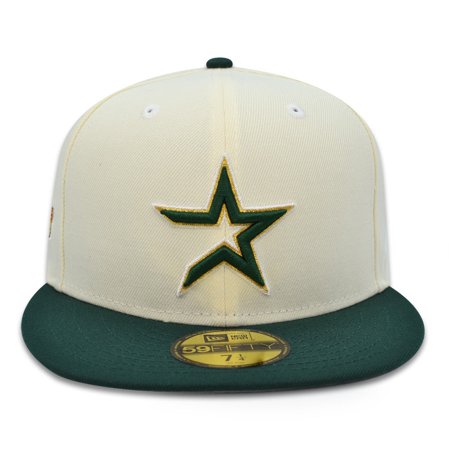 Houston Astros 2005 WORLD SERIES Exclusive New Era 59Fifty Fitted Hat - Chrome/DkGreen