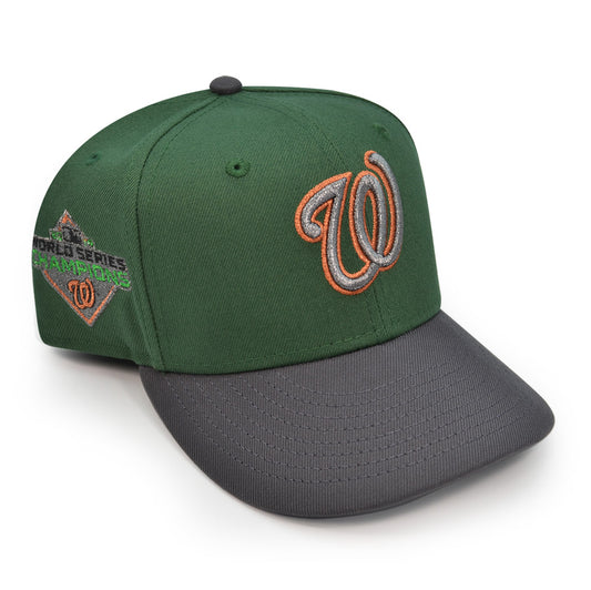 Washington Nationals 2019 WORLD SERIES Exclusive New Era 59Fifty Fitted Hat - Cilantro/DkGray