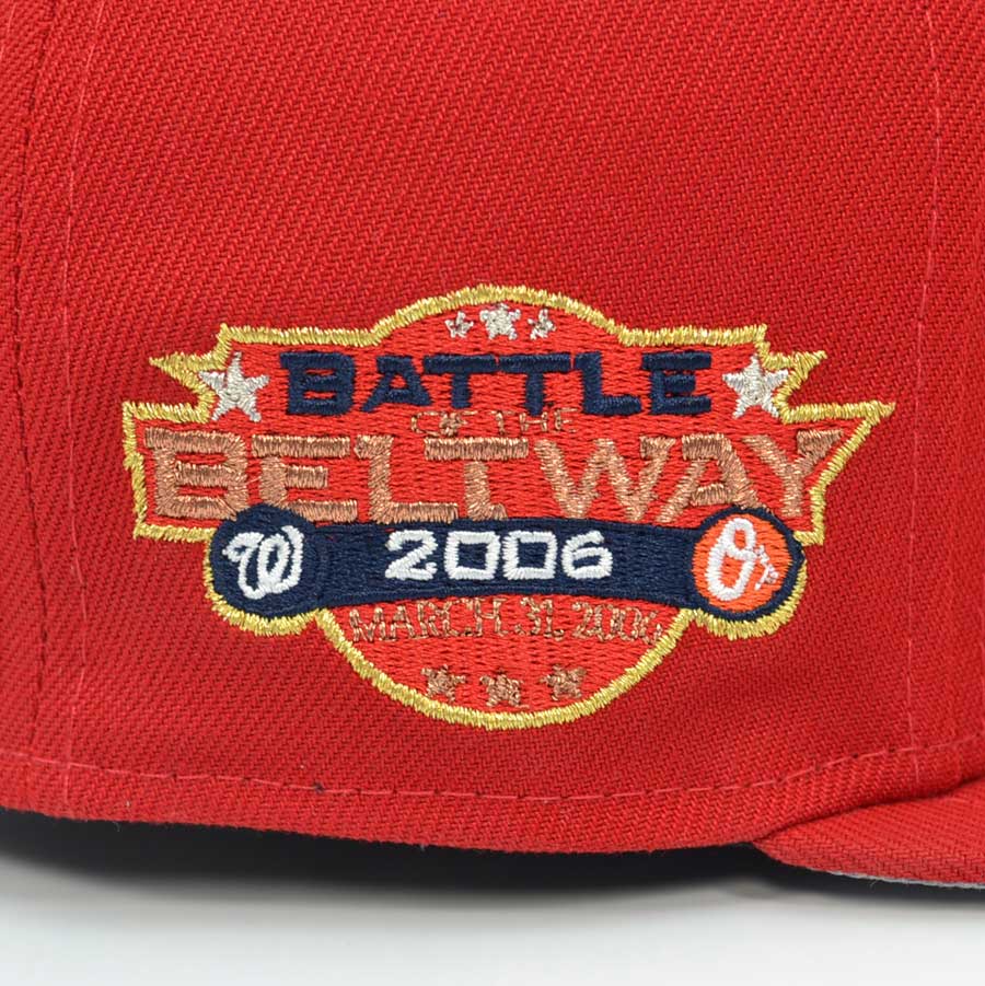 Baltimore Orioles 2006 BATTLE OF THE BELTWAY Exclusive New Era 59Fifty Fitted Hat - Red