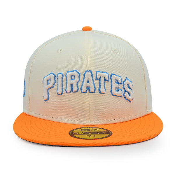 Pittsburgh Pirates 1971 WORLD SERIES Exclusive New Era 59Fifty Fitted Hat - Chrome/Dim Orange