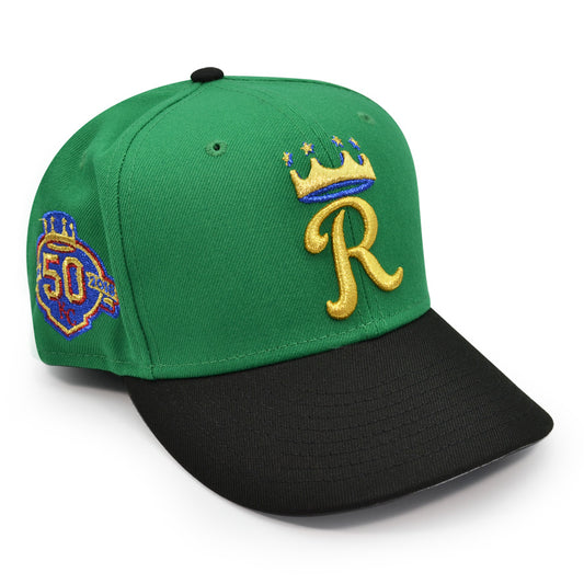 Kansas City Royals 50TH ANNIVERSARY Exclusive New Era 59Fifty Fitted Hat - Green/Black