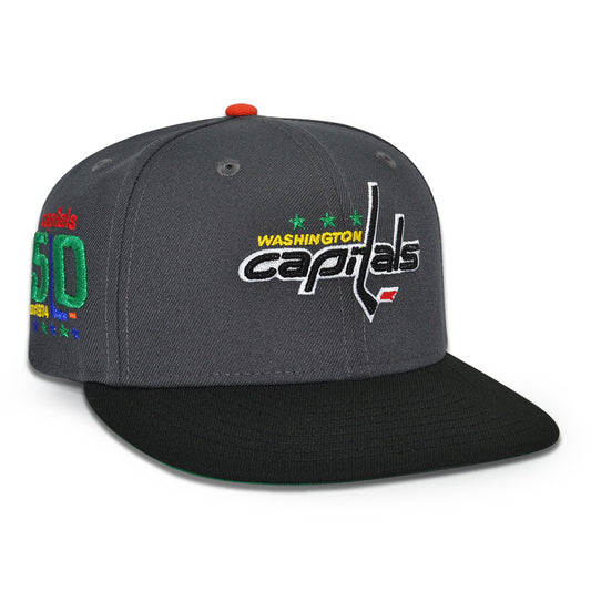 Washington Capitals "CAPITAL PUNISHMENT" Exclusive New Era 59Fifty Fitted Hat - Dark Graphite/Black